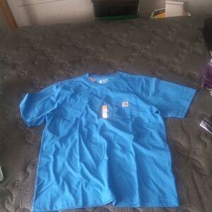Carhartt Mens Pocket T-Shirt  Blue Loose Fit Heavyweight Size Large NWT